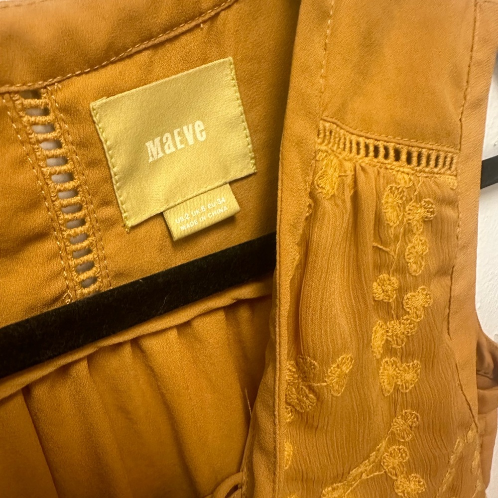 Maeve Gold/yellow sleeveless Top